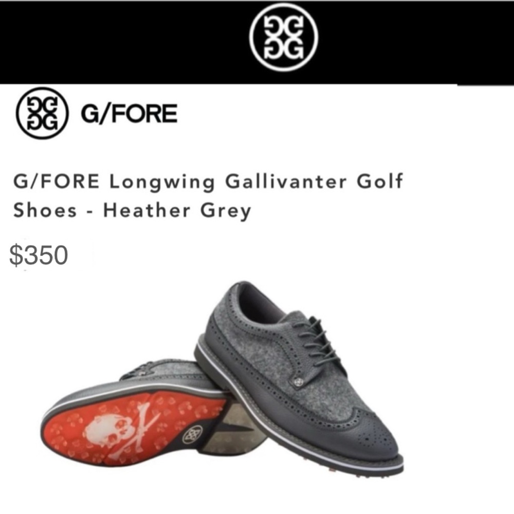 G/FORE LONGWING GALLIVANTER Golf Shoes—Heather Grey **LIMITED EDITION**